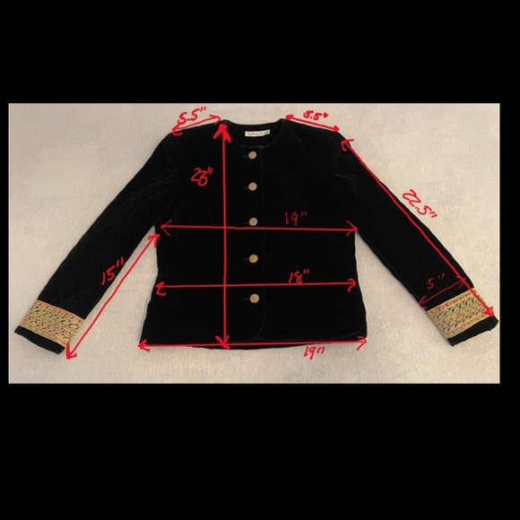 Talbot Black Quilted Velvet Jacket with Embroidered Cuffs - Picture 2 of 9